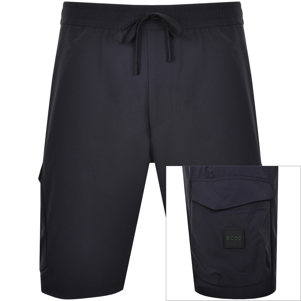 Boss Athleisure BOSS Urbanex Tapered Fit Cargo Shorts Navy